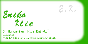 eniko klie business card